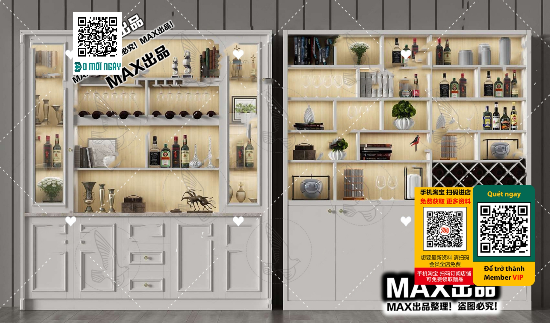 3DS MAX – INTERIOR – WINE SHOP – VRAY / CORONA – 3D MODEL – 5780 - thumbnail 1