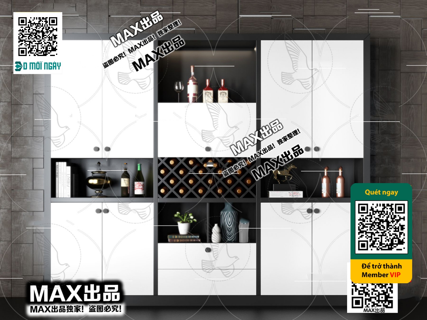 3DS MAX – INTERIOR – WINE SHOP – VRAY / CORONA – 3D MODEL – 5784 - thumbnail 1