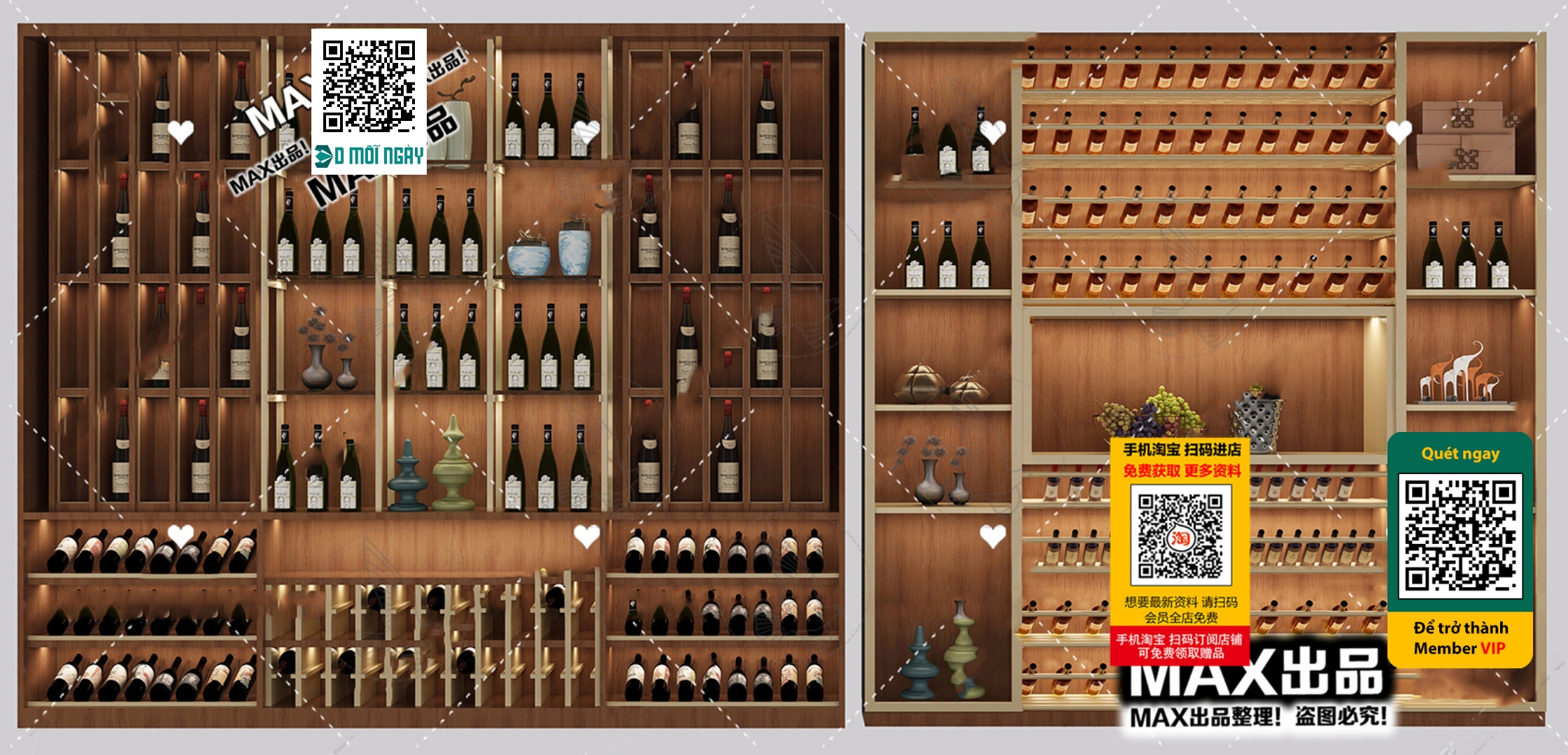 3DS MAX – INTERIOR – WINE SHOP – VRAY / CORONA – 3D MODEL – 5789 - thumbnail 1