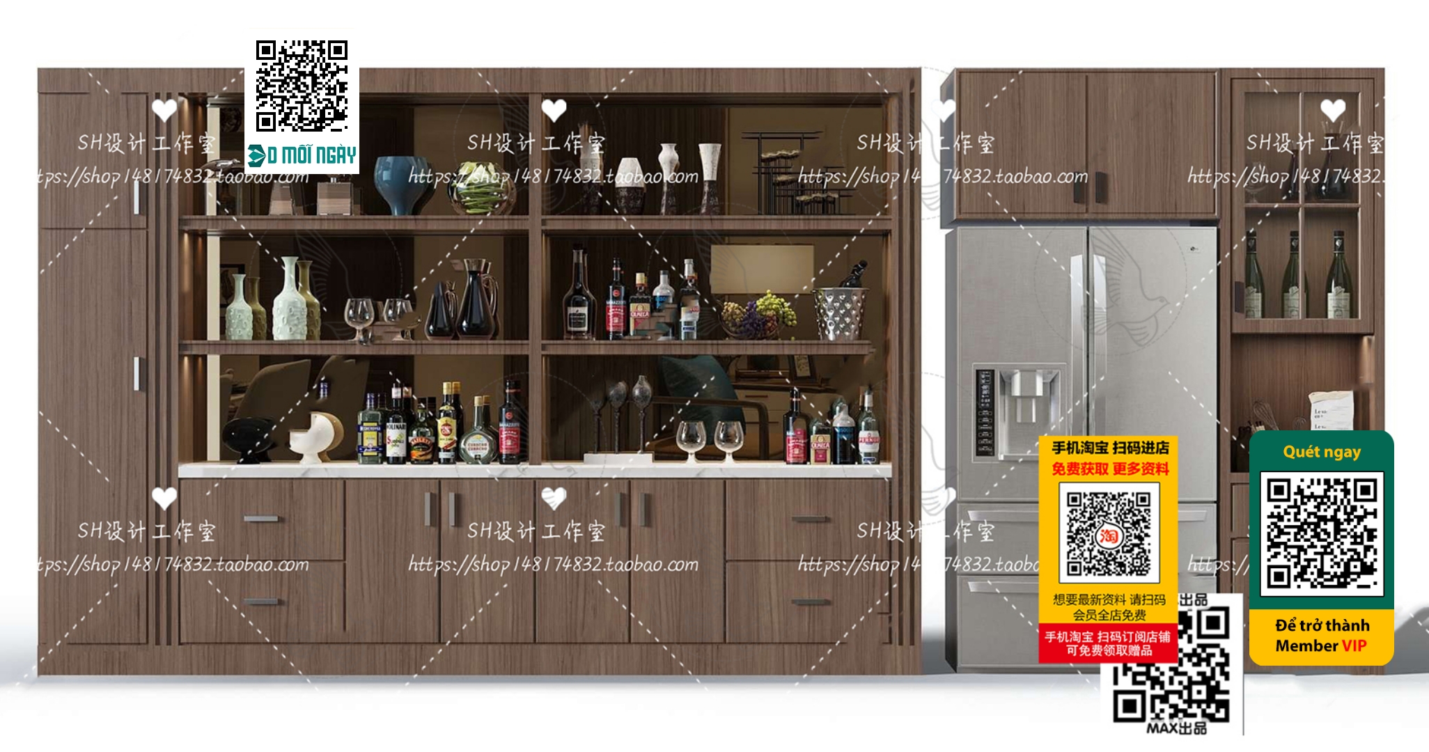 3DS MAX – INTERIOR – WINE SHOP – VRAY / CORONA – 3D MODEL – 5790 - thumbnail 1