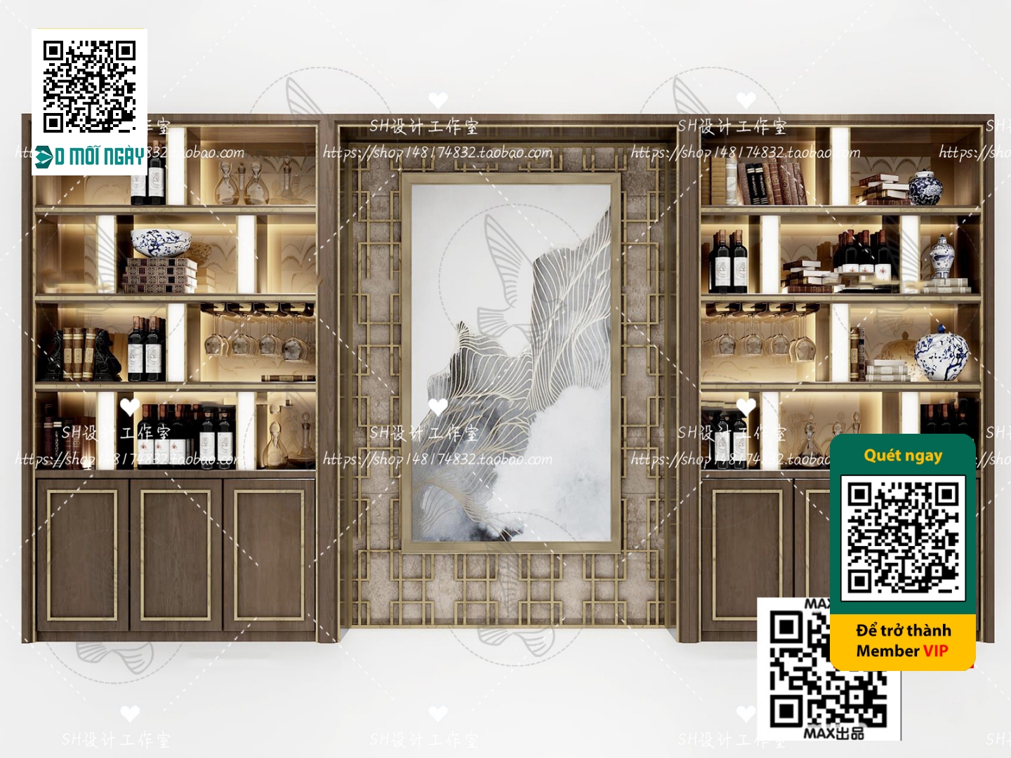 3DS MAX – INTERIOR – WINE SHOP – VRAY / CORONA – 3D MODEL – 5808 - thumbnail 1