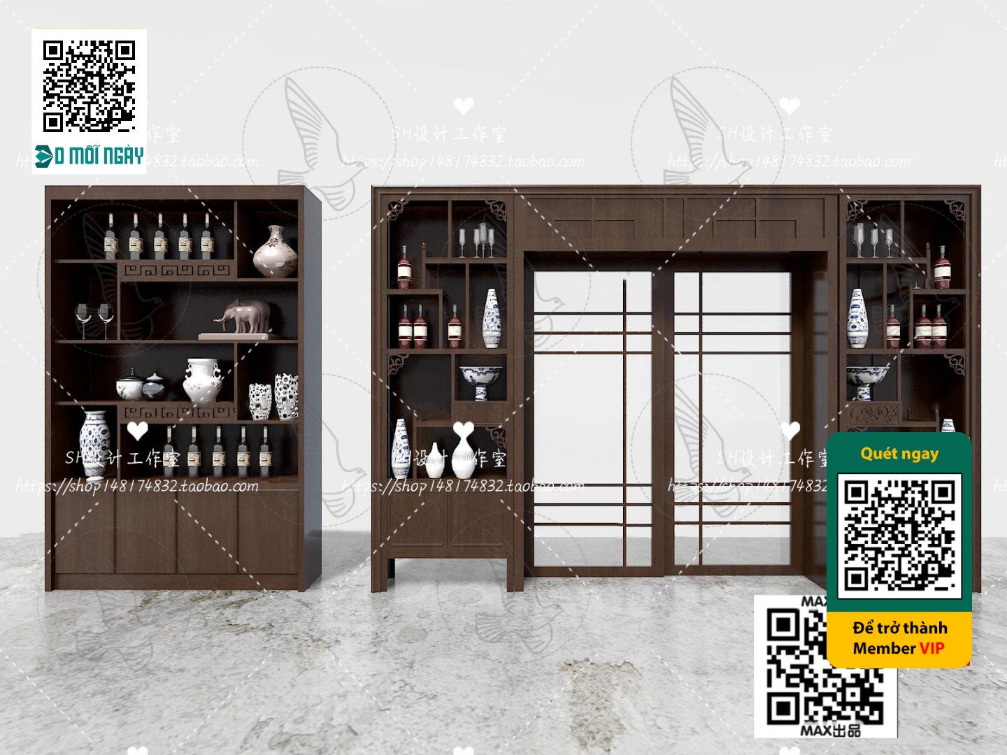 3DS MAX – INTERIOR – WINE SHOP – VRAY / CORONA – 3D MODEL – 5810 - thumbnail 1