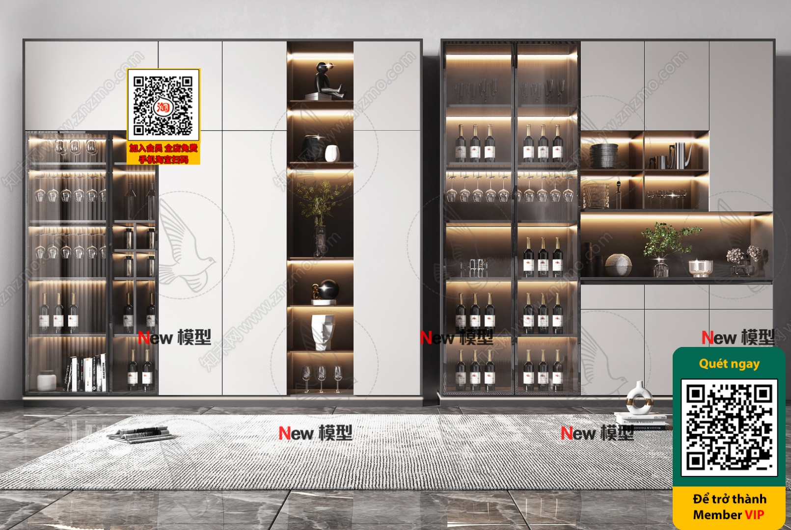 3DS MAX – INTERIOR – WINE SHOP – VRAY / CORONA – 3D MODEL – 6181 - thumbnail 1