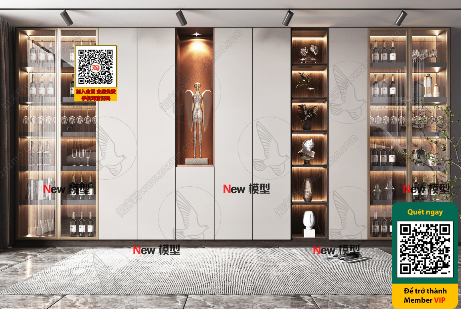 3DS MAX – INTERIOR – WINE SHOP – VRAY / CORONA – 3D MODEL – 6182 - thumbnail 1