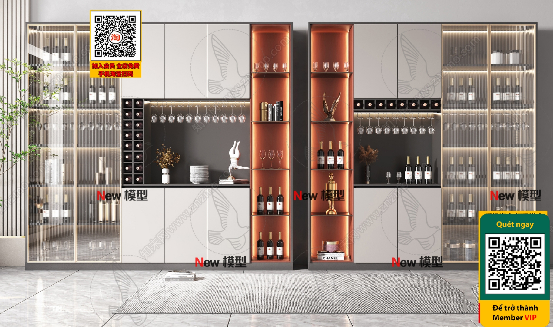 3DS MAX – INTERIOR – WINE SHOP – VRAY / CORONA – 3D MODEL – 6185 - thumbnail 1