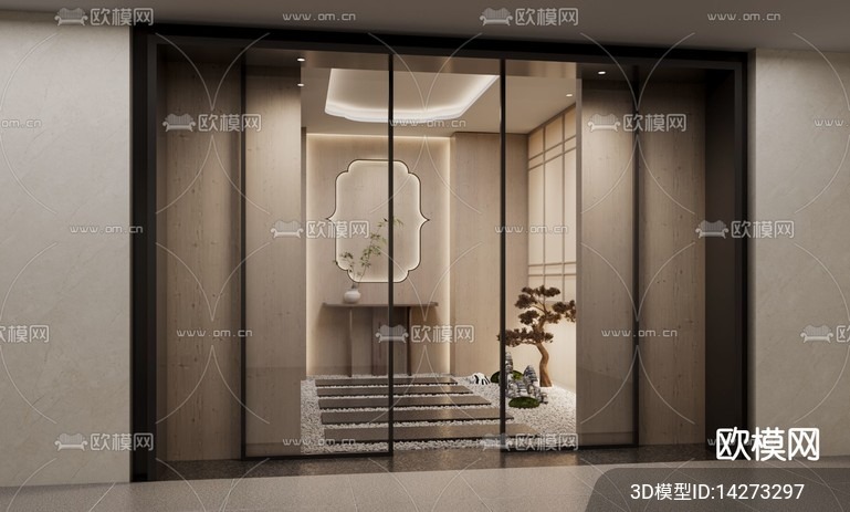 DECORATION – ENTRANCE – VRAY / CORONA – 3D MODEL – 1107 - thumbnail 1