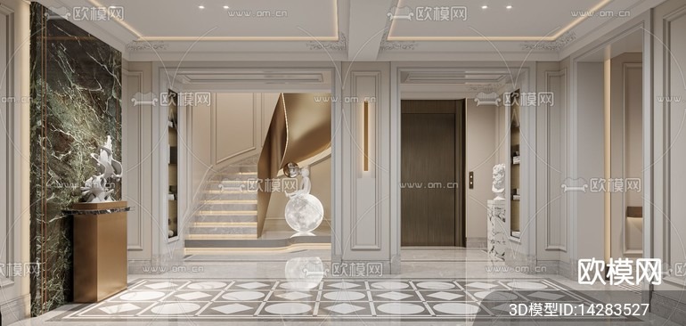 DECORATION – ENTRANCE – VRAY / CORONA – 3D MODEL – 1112 - thumbnail 1