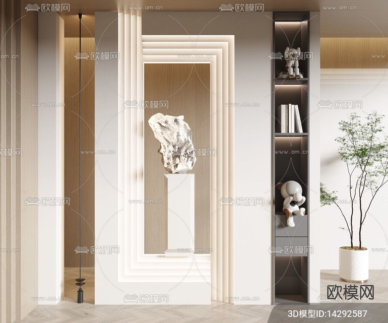 DECORATION – ENTRANCE – VRAY / CORONA – 3D MODEL – 1115 - thumbnail 1