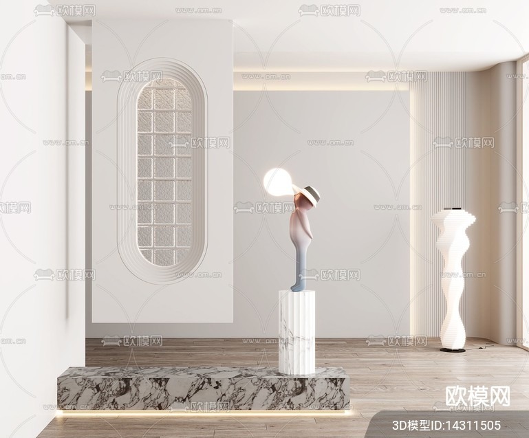 DECORATION – ENTRANCE – VRAY / CORONA – 3D MODEL – 1129 - thumbnail 1