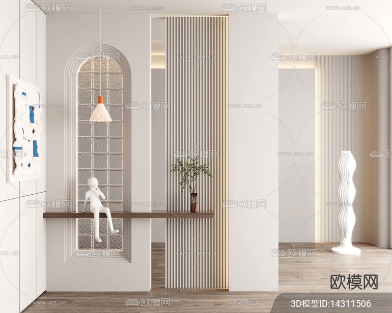 DECORATION – ENTRANCE – VRAY / CORONA – 3D MODEL – 1130 - thumbnail 1