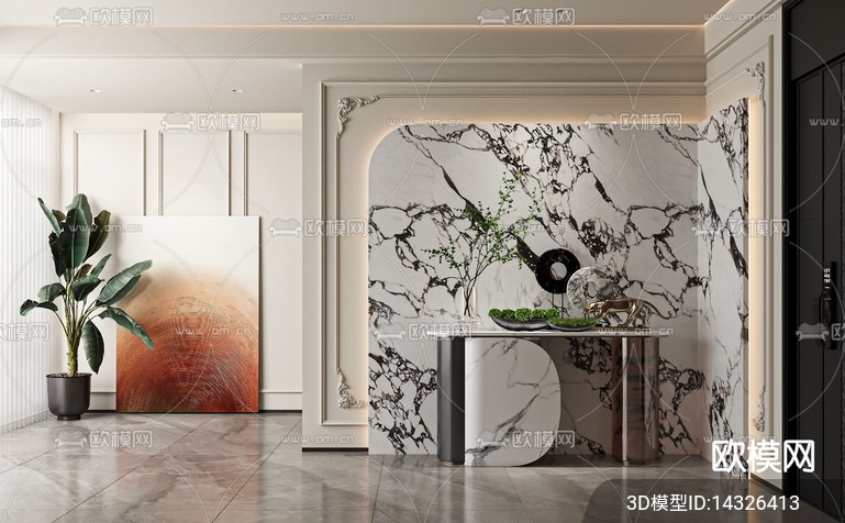 DECORATION – ENTRANCE – VRAY / CORONA – 3D MODEL – 1138 - thumbnail 1