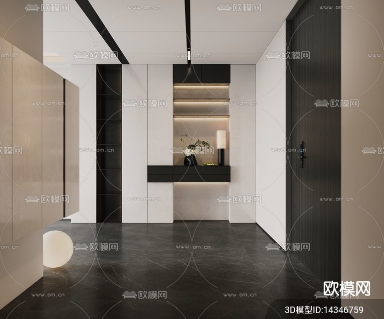 DECORATION – ENTRANCE – VRAY / CORONA – 3D MODEL – 1158 - thumbnail 1