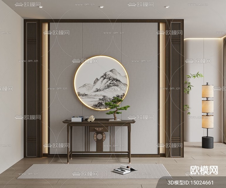 DECORATION – ENTRANCE – VRAY / CORONA – 3D MODEL – 1200 - thumbnail 1