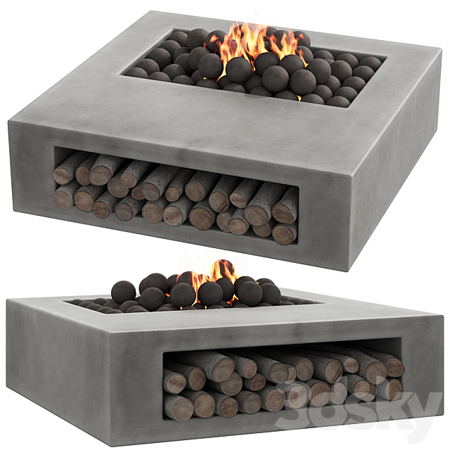 033_Concrete BBQ Light 00 3ds Max - thumbnail 1