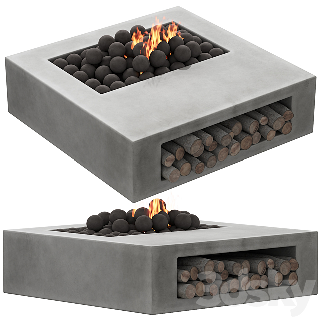 033_Concrete BBQ Light 00 3ds Max - thumbnail 2