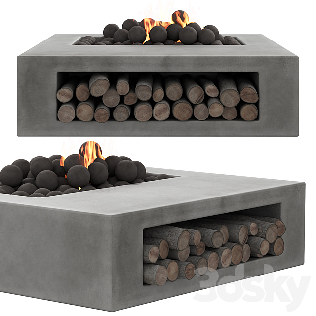 033_Concrete BBQ Light 00 3ds Max - thumbnail 3