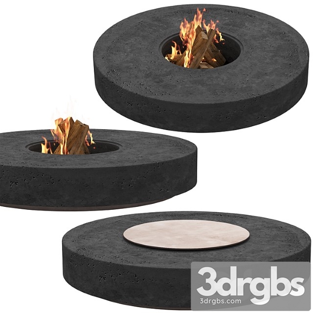 035 Travertine BBQ Dark 3dsmax Download - thumbnail 1