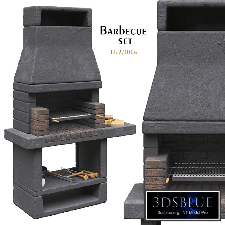 Aran Barbecue Grill (1 Barbecue) 3DS Max - thumbnail 3