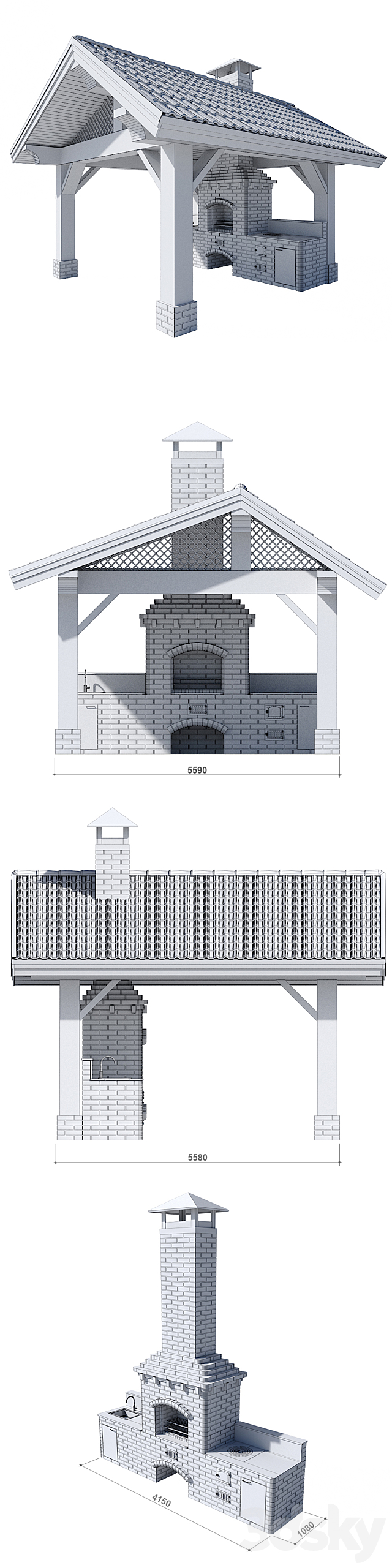 Barbecue 4 3DSMax File - thumbnail 3