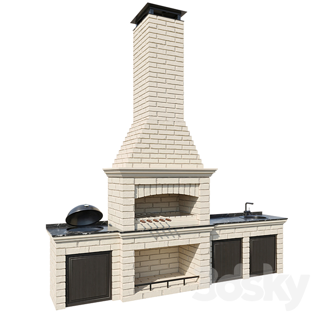 Barbecue (Brick) 3ds Max - thumbnail 2