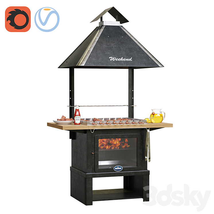 BARBECUE GRILL "WEEKEND" 3DS Max - thumbnail 1