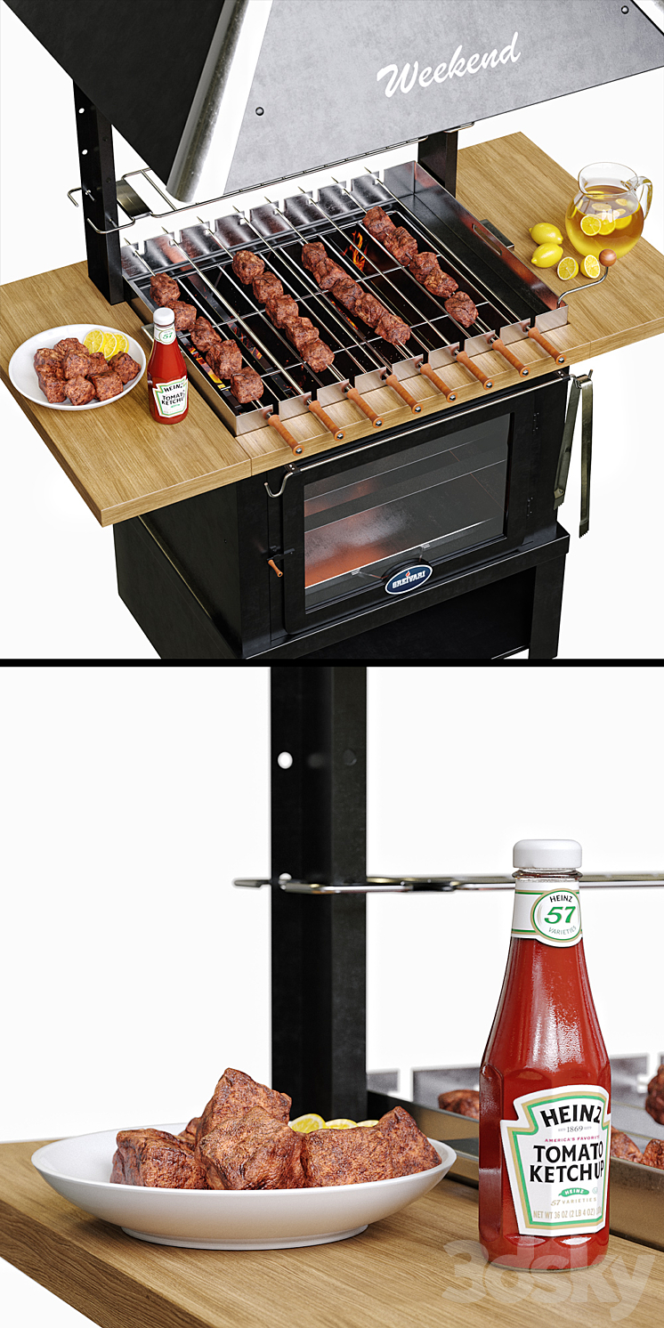 BARBECUE GRILL "WEEKEND" 3DS Max - thumbnail 2