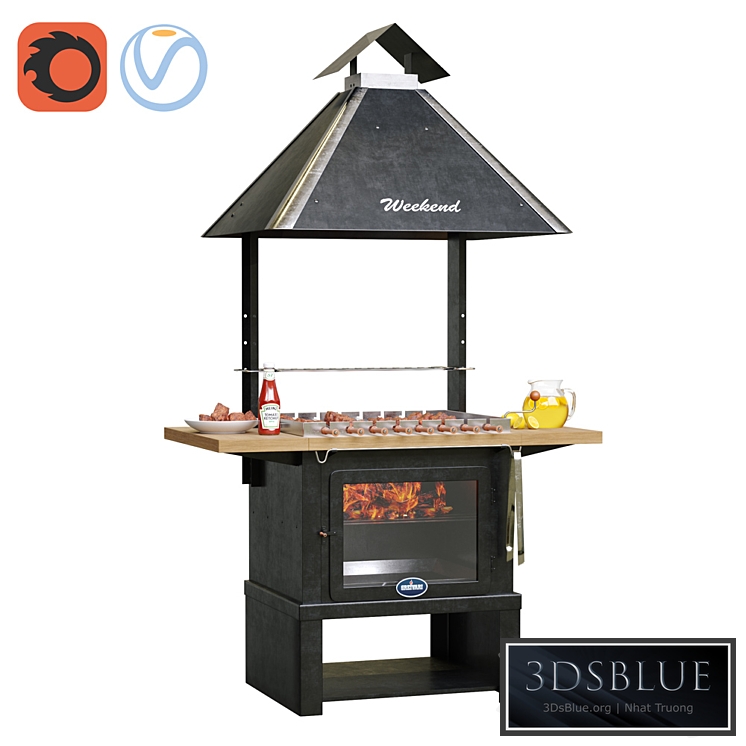 BARBECUE GRILL "WEEKEND" 3DS Max - thumbnail 3