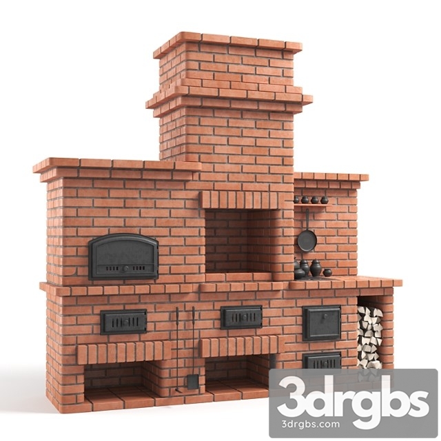 Bbq Brick Oven 3dsmax Download - thumbnail 1