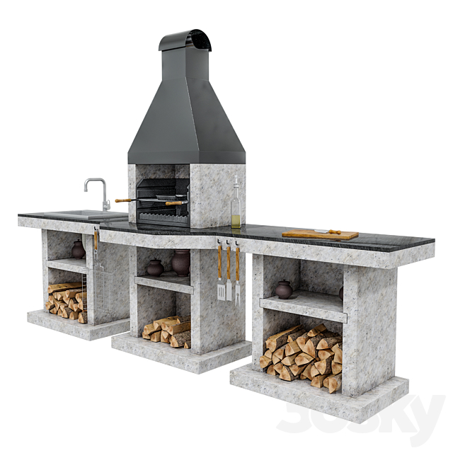 BBQ Stimlex Steel BCPF 3DSMax File - thumbnail 3