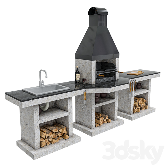 BBQ Stimlex Steel BCPF 3DSMax File - thumbnail 4