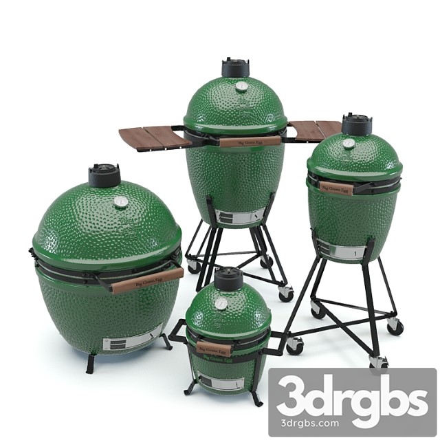 Big Green Egg Set 3dsmax Download - thumbnail 1