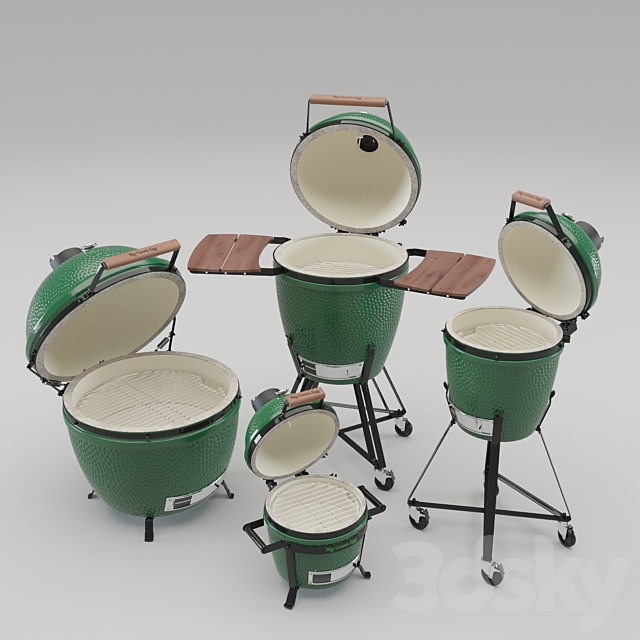 Big Green Egg (XL M S Minimax) 3DS Max Model - thumbnail 2