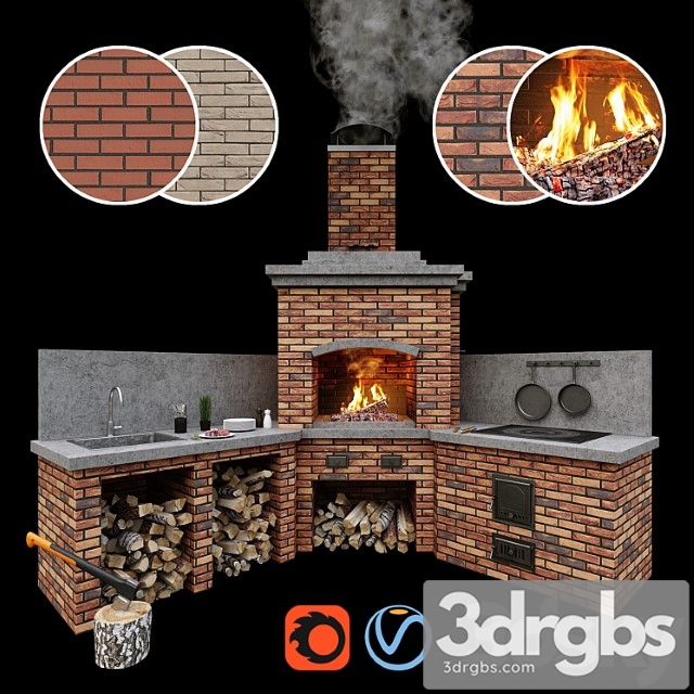 brick bbq 2 3dsmax Download - thumbnail 1