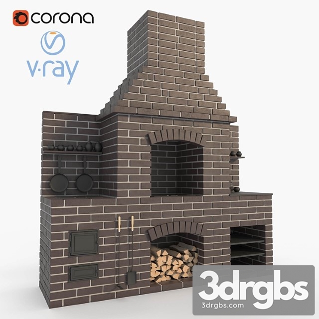 Brick BBQ Oven 3dsmax Download - thumbnail 1