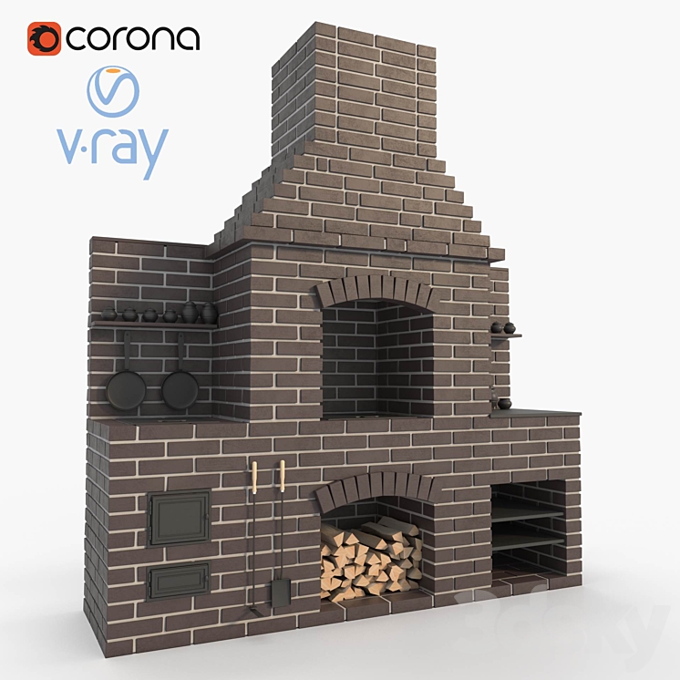 Brick oven 3DS Max - thumbnail 1