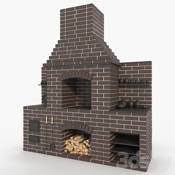 Brick oven 3DS Max - thumbnail 2