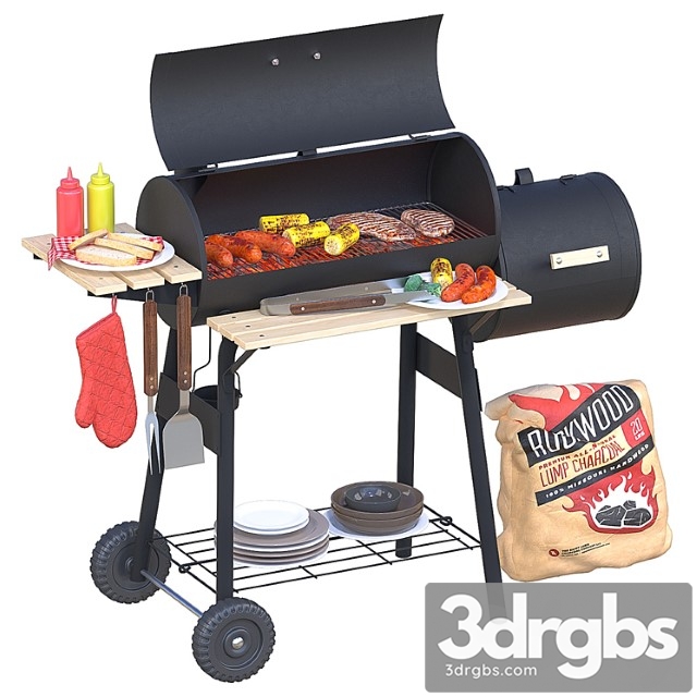 Charcoal grill bbq 3dsmax Download - thumbnail 1