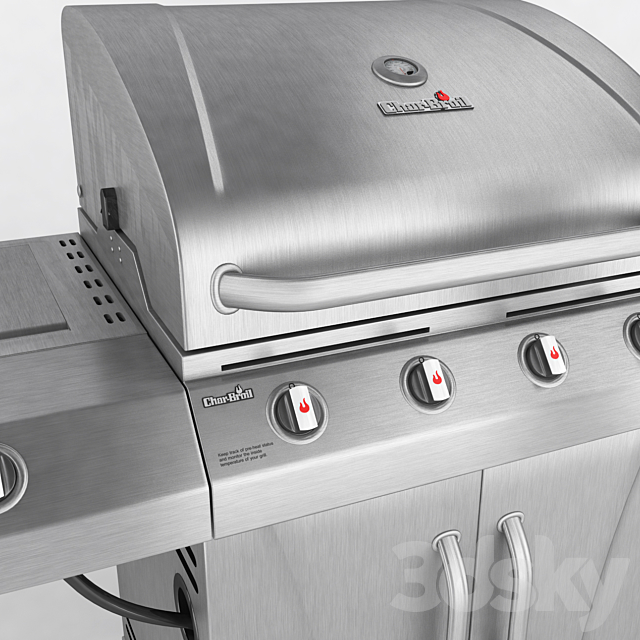 Gas Grill Char-Broil 3DS Max Model - thumbnail 2