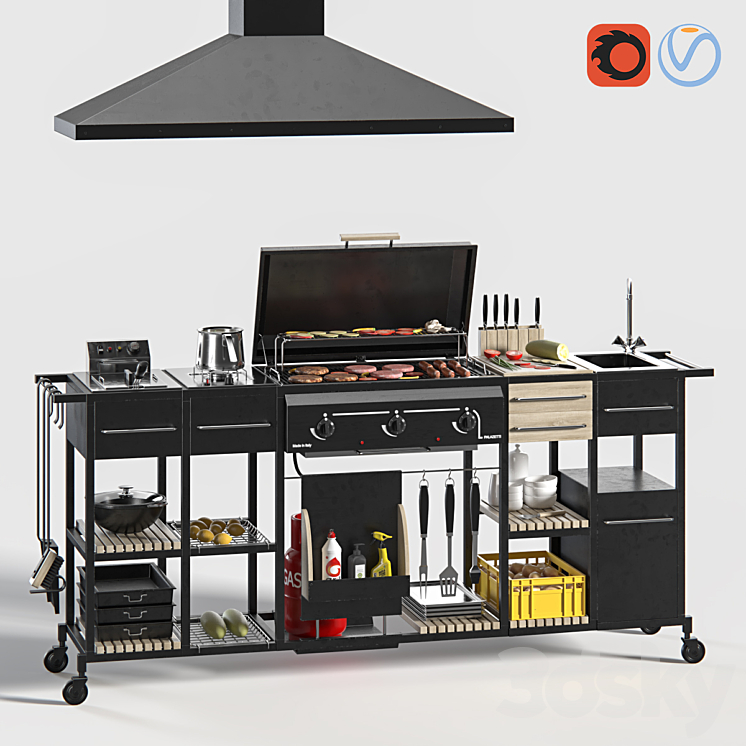 Gas grill Mr.Chef 3DS Max - thumbnail 1