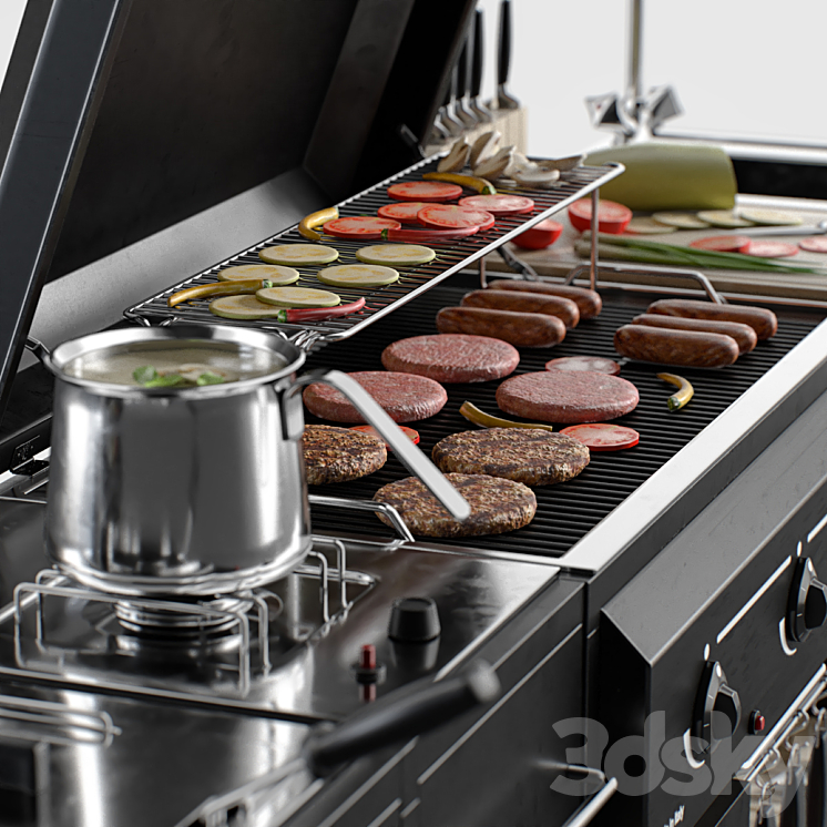 Gas grill Mr.Chef 3DS Max - thumbnail 2