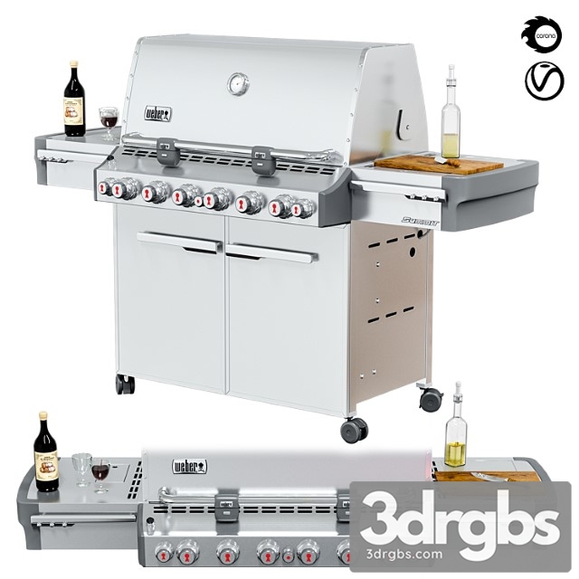 Gas Grill Weber Summit S 670 Gbps 3dsmax Download - thumbnail 1