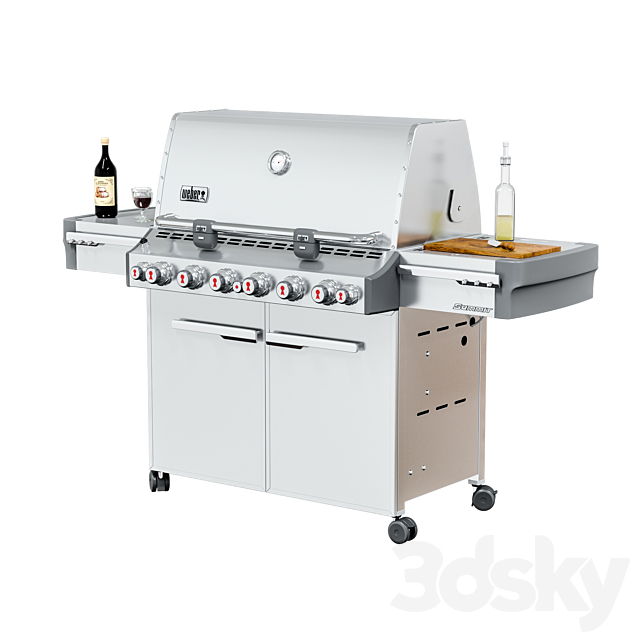 Gas grill Weber Summit S-670 GBS 3DS Max Model - thumbnail 2