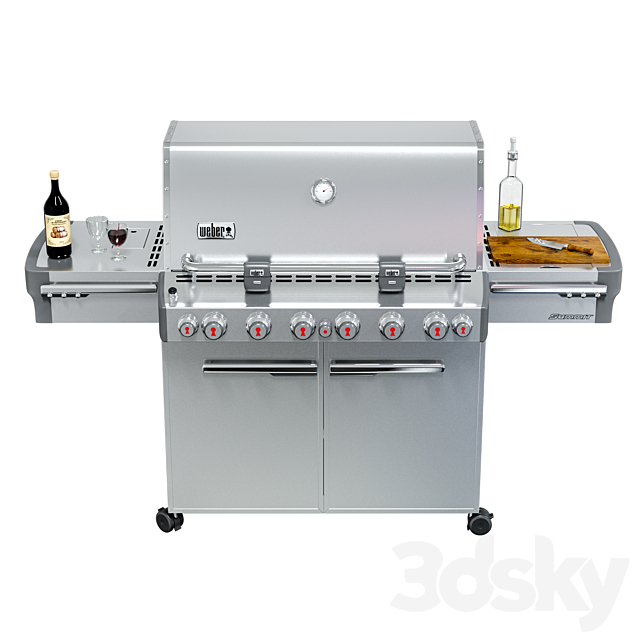 Gas grill Weber Summit S-670 GBS 3DS Max Model - thumbnail 3