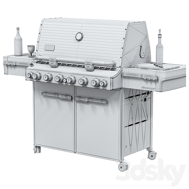 Gas grill Weber Summit S-670 GBS 3DS Max Model - thumbnail 4