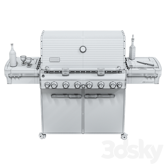 Gas grill Weber Summit S-670 GBS 3DS Max Model - thumbnail 5