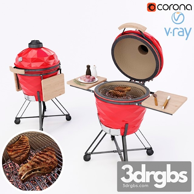 Kamado Grill Gril Kamado 3dsmax Download - thumbnail 1