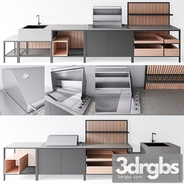 Kaufmann GrillKitchen Block Outdoor Kitchen 3dsmax Download - thumbnail 1