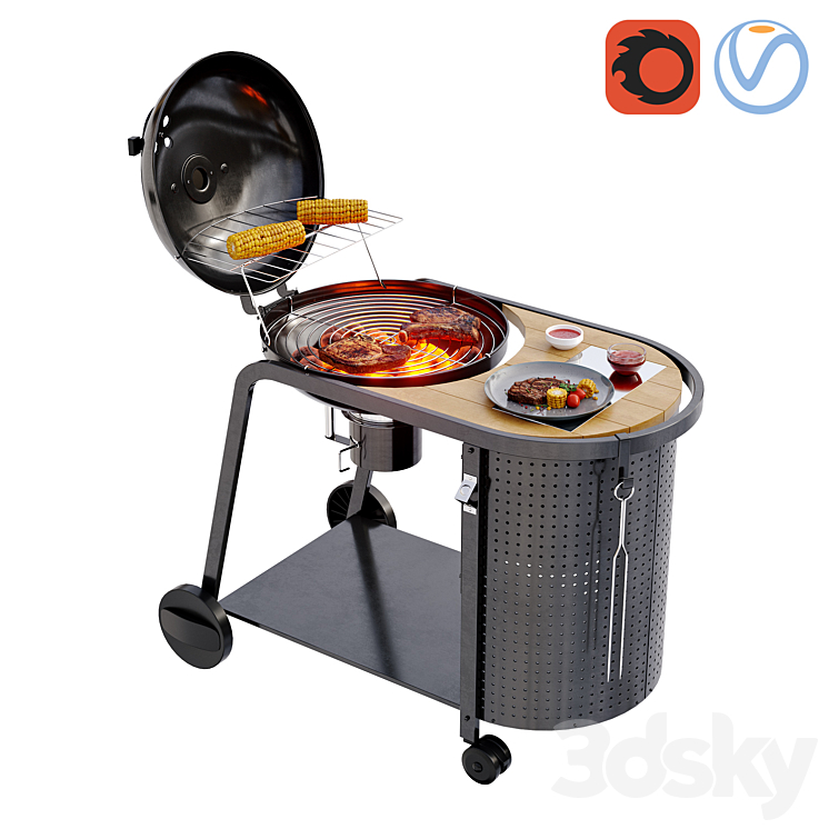 Kinley grill set 3DS Max - thumbnail 1