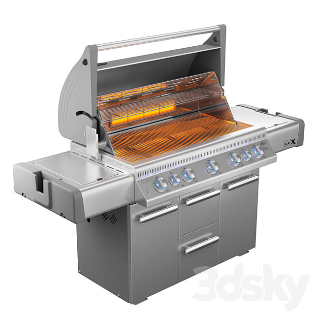 Napoleon LEX 730 RSBI gas grill BBQ 3DSMax File - thumbnail 3