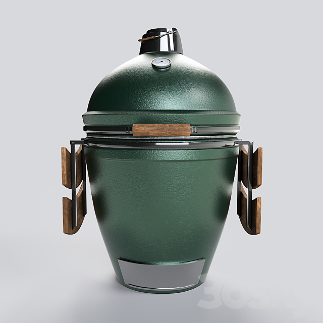 Outdoor Barbecue Grill Big Green Egg 3DS Max Model - thumbnail 2